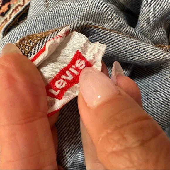 Vintage 501 Levi's Straight Leg Jeans Y2K light Blue Wash button fly - Picture 12 of 16